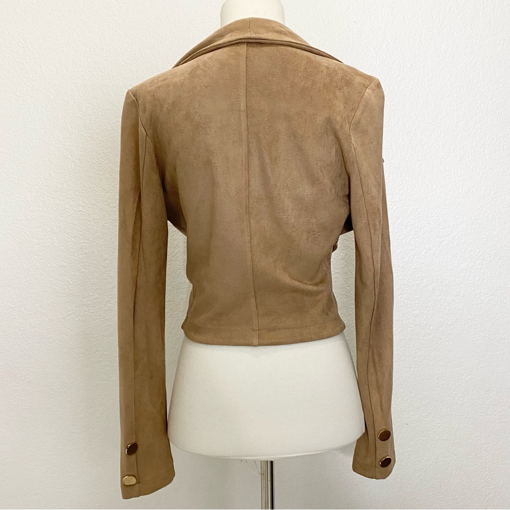 PRIVY Tan Faux Suede Women's Jacket - Picture 3 of 5